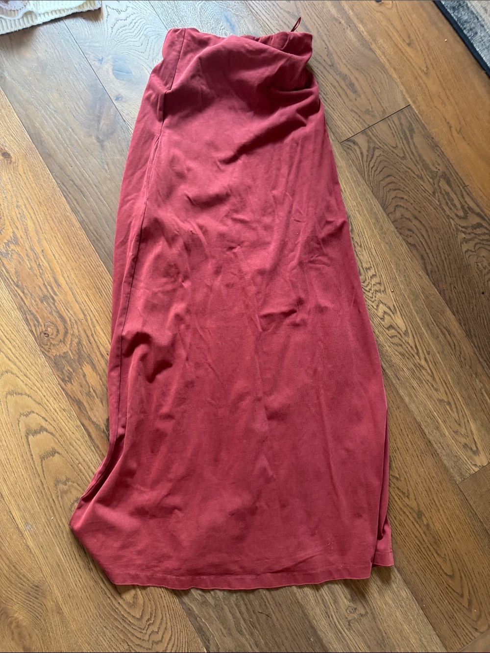 Zara Brick Red  tube Maxi Slip Skirt